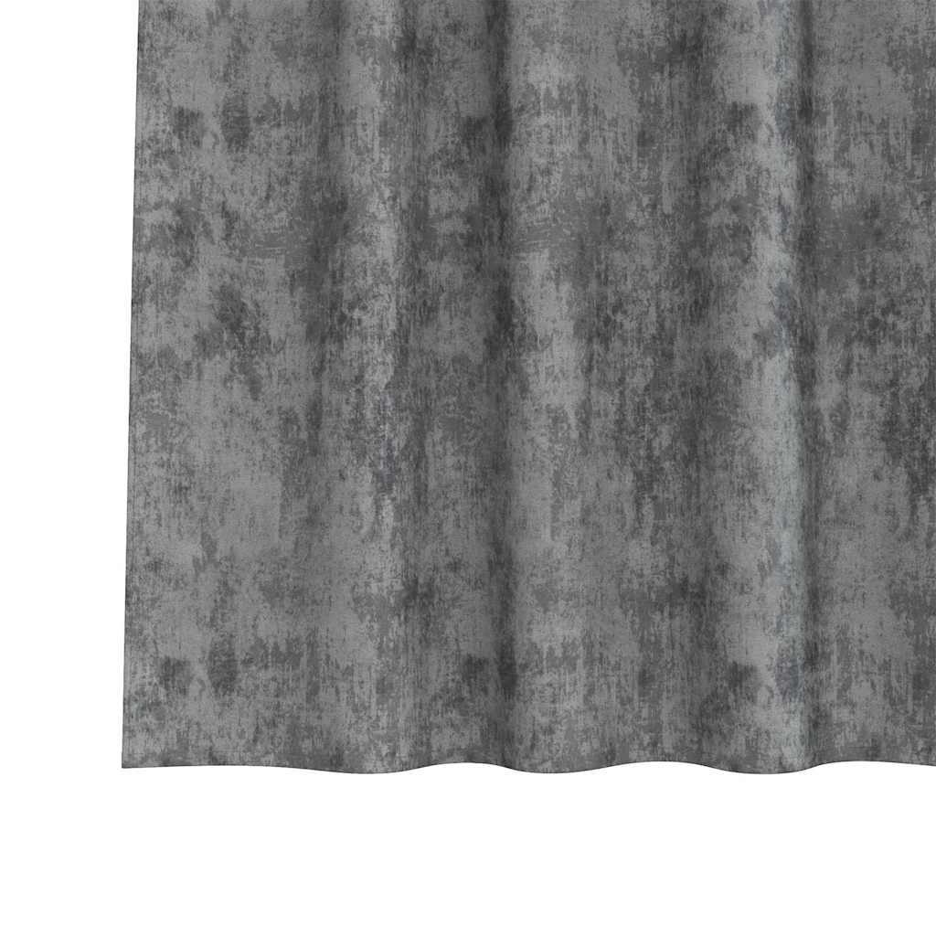 Tende in Velluto con tende 2 pcs Grigio 175 x 140 cm Velluto | homemem39