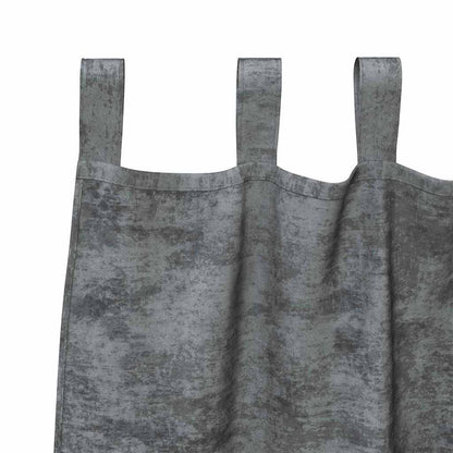 Tende in Velluto con tende 2 pcs Grigio 260 x 140 cm Velluto | homemem39