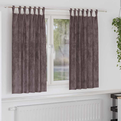 Tende in Velluto con tende 2 pcs Marrone 175 x 140 cm Velluto | homemem39