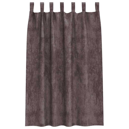 Tende in Velluto con tende 2 pcs Marrone 175 x 140 cm Velluto | homemem39