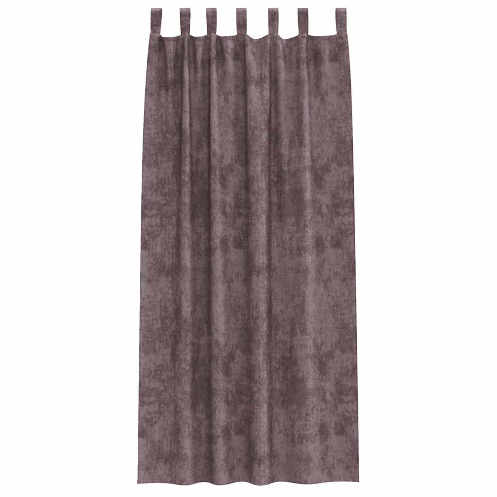 Tende in Velluto con tende 2 pcs Marrone 225 x 140 cm Velluto | homemem39