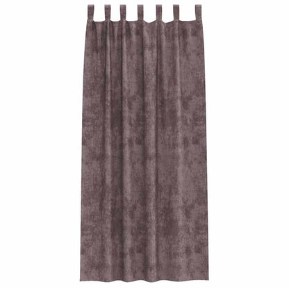 Tende in Velluto con tende 2 pcs Marrone 260 x 140 cm Velluto | homemem39