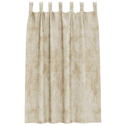 Tende in Velluto con tende 2 pcs Crema 175 x 140 cm Velluto | homemem39