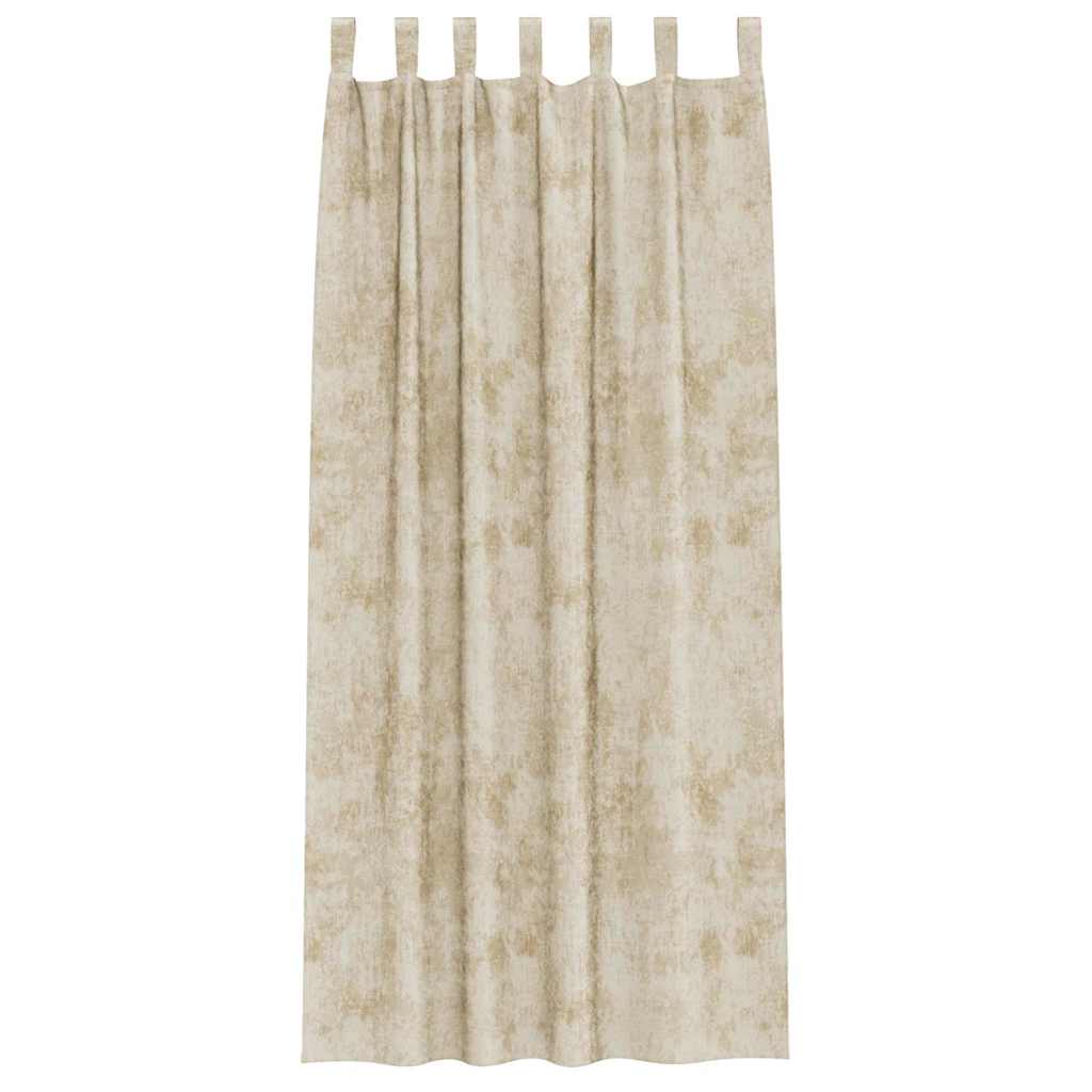 Tende in Velluto con tende 2 pcs Crema 225 x 140 cm Velluto | homemem39