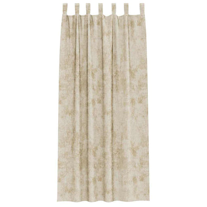 Tende in Velluto con tende 2 pcs Crema 245 x 140 cm Velluto | homemem39