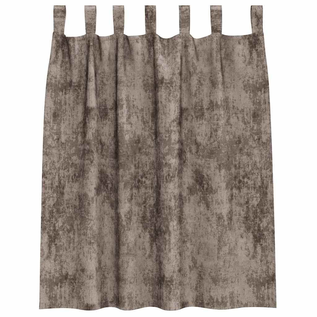 Tende in Velluto 2 pcs Cappuccino 140 x 140 cm Velluto | homemem39