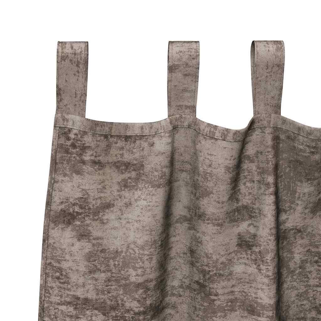 Tende in Velluto 2 pcs Cappuccino 175 x 140 cm Velluto | homemem39