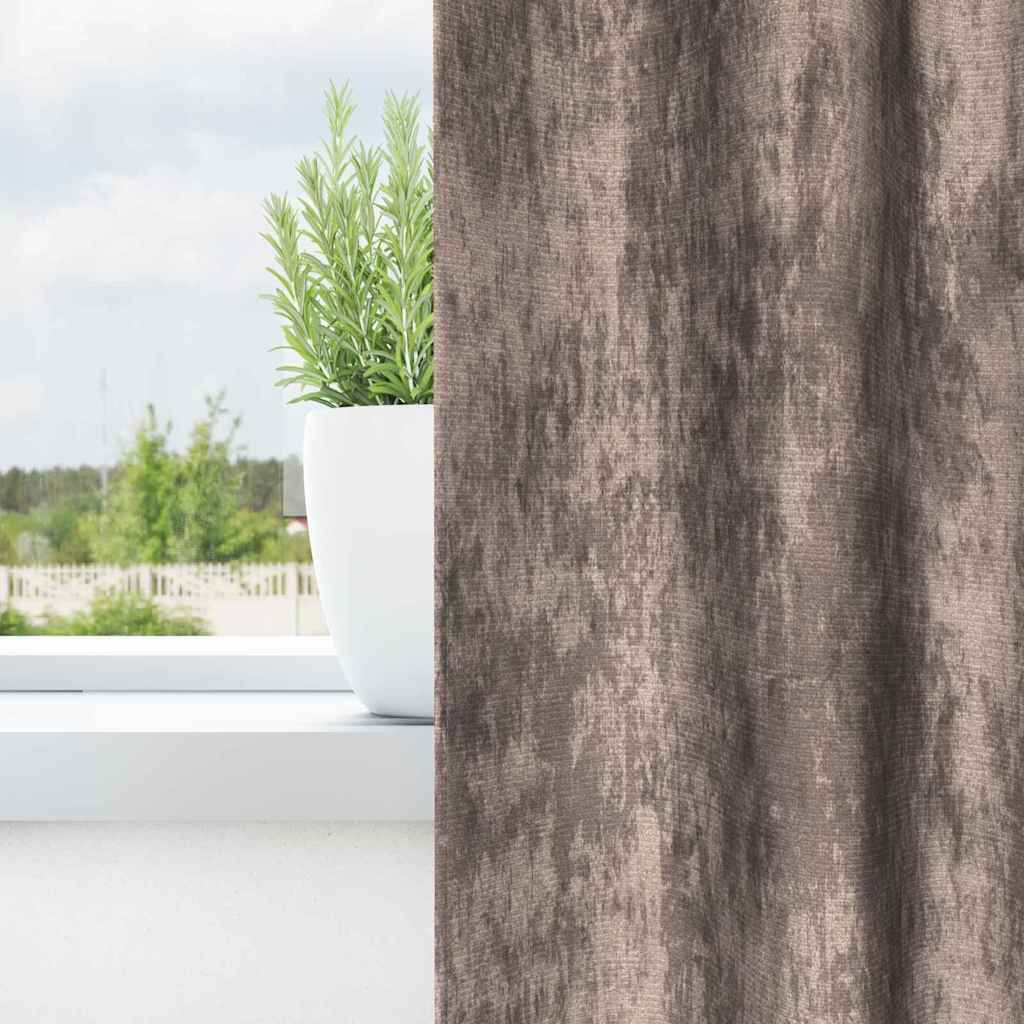 Tende in Velluto 2 pcs Cappuccino 175 x 140 cm Velluto | homemem39