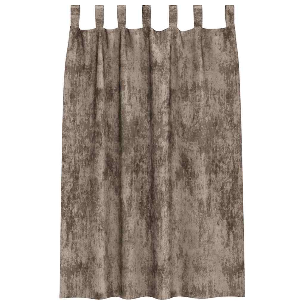 Tende in Velluto 2 pcs Cappuccino 175 x 140 cm Velluto | homemem39