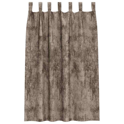 Tende in Velluto 2 pcs Cappuccino 175 x 140 cm Velluto | homemem39