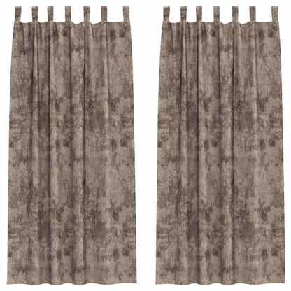 Tende in Velluto 2 pcs Cappuccino 225 x 140 cm Velluto | homemem39
