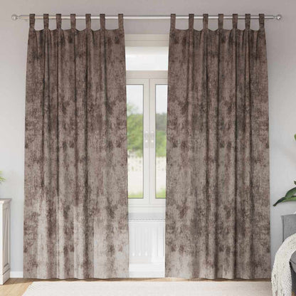 Tende in Velluto 2 pcs Cappuccino 245 x 140 cm Velluto | homemem39