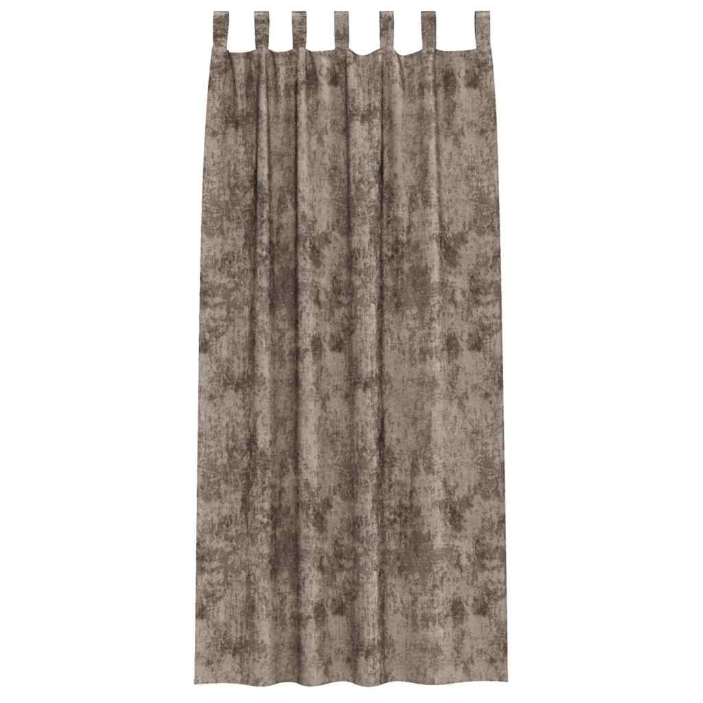 Tende in Velluto 2 pcs Cappuccino 245 x 140 cm Velluto | homemem39