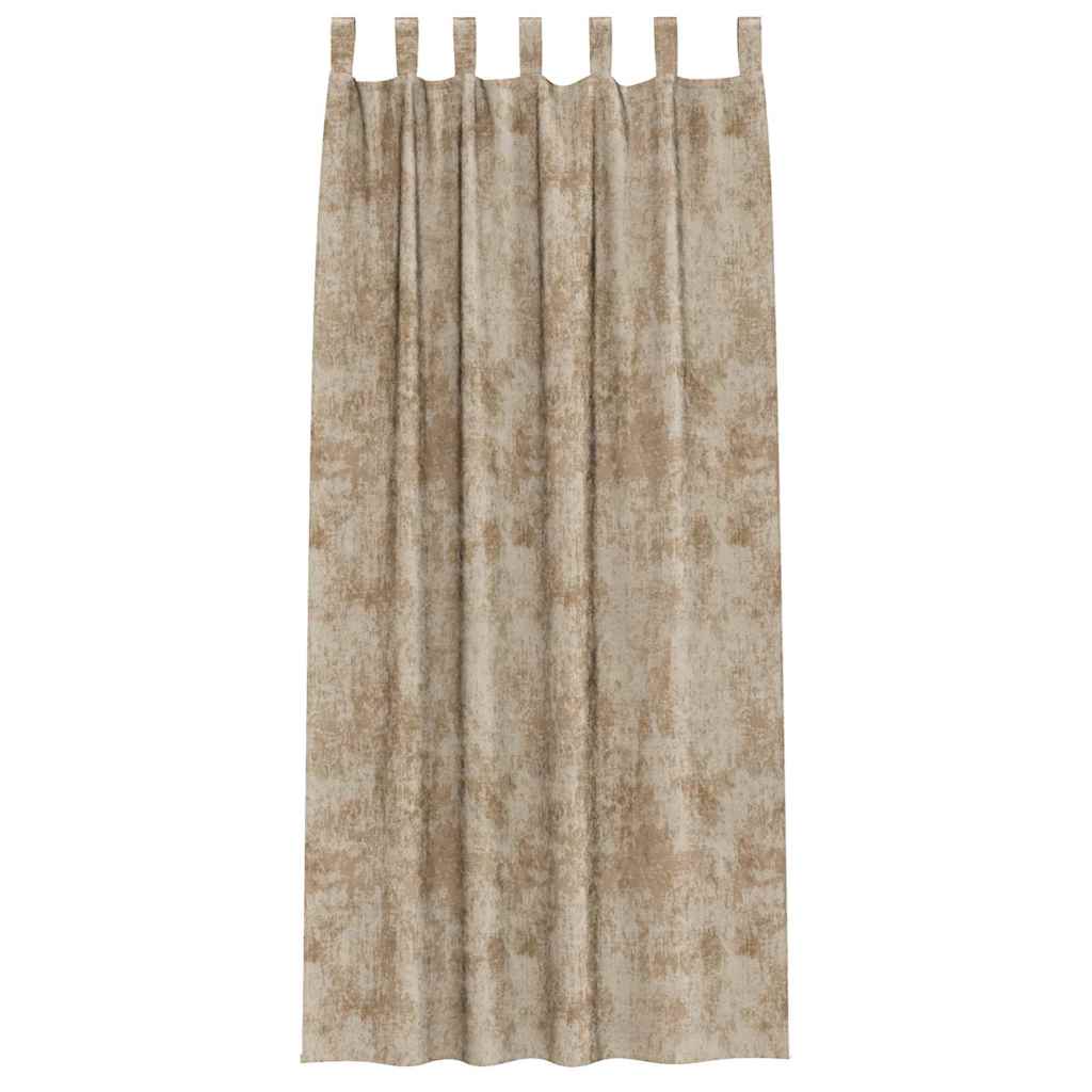 Tende in Velluto con tende 2 pcs Champagne 245 x 140 cm Velluto | homemem39