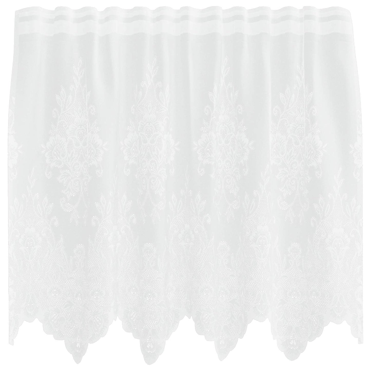 Tenda in Pizzo con tende Bianco 100 x 150 cm Poliestere | homemem39