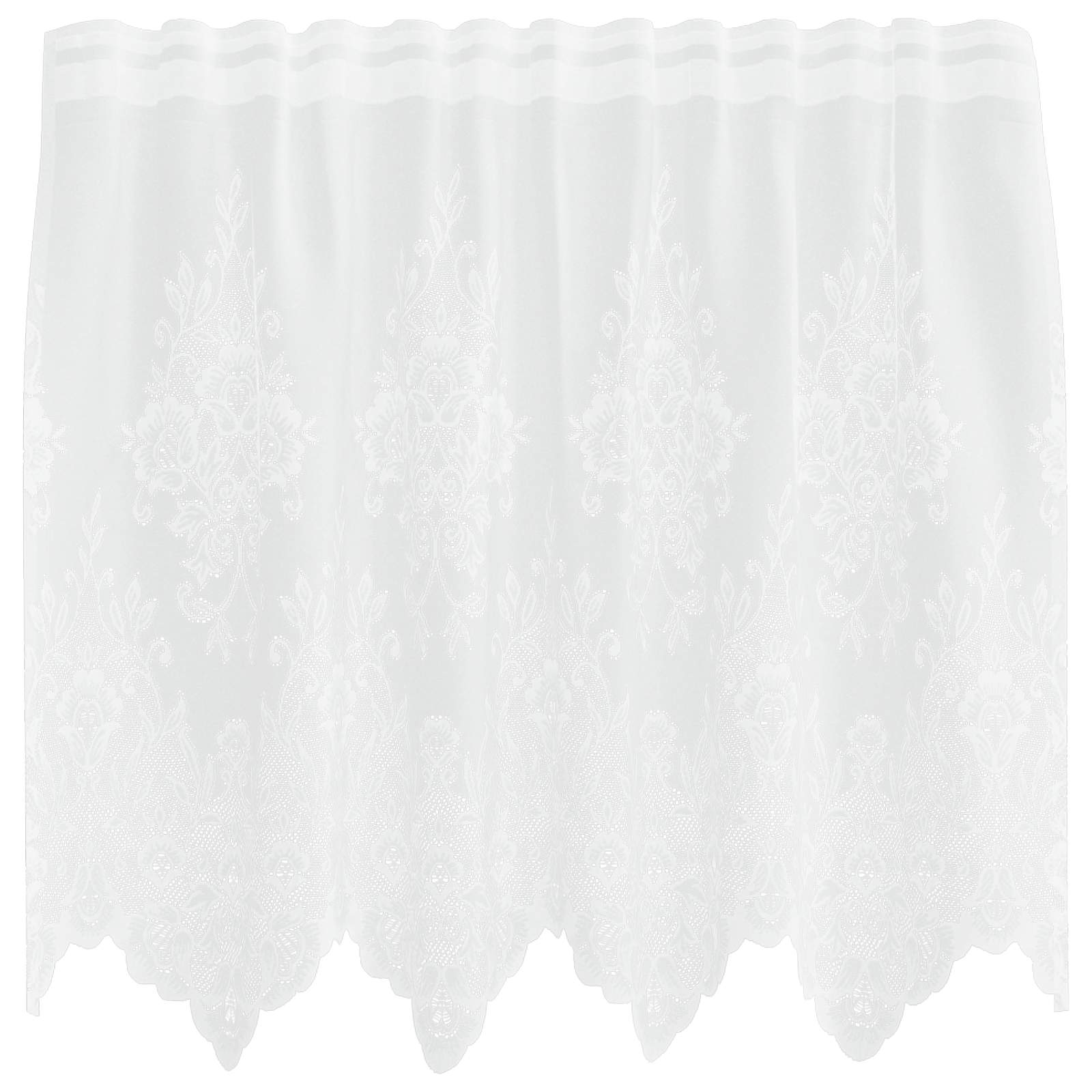 Tenda in Pizzo con tende Bianco 100 x 150 cm Poliestere | homemem39