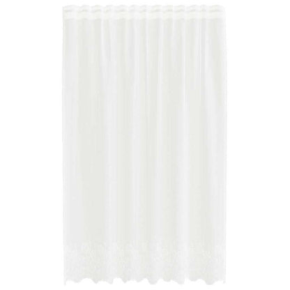 Tenda in Pizzo con tende Bianco 150x245cm Poliestere