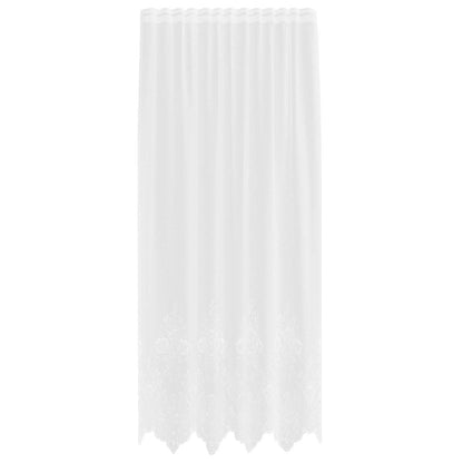 Tenda in Pizzo con tende Floreale Bianco 245x150cm Poliestere | homemem39