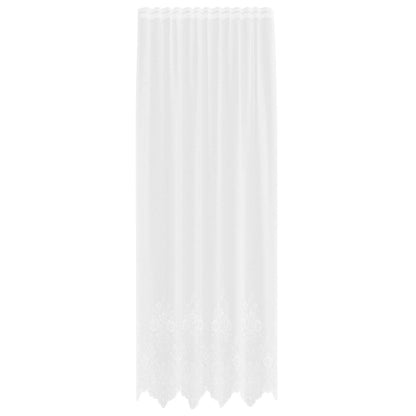 Tenda in Pizzo con tende Bianco 280 x 150 cm Poliestere | homemem39