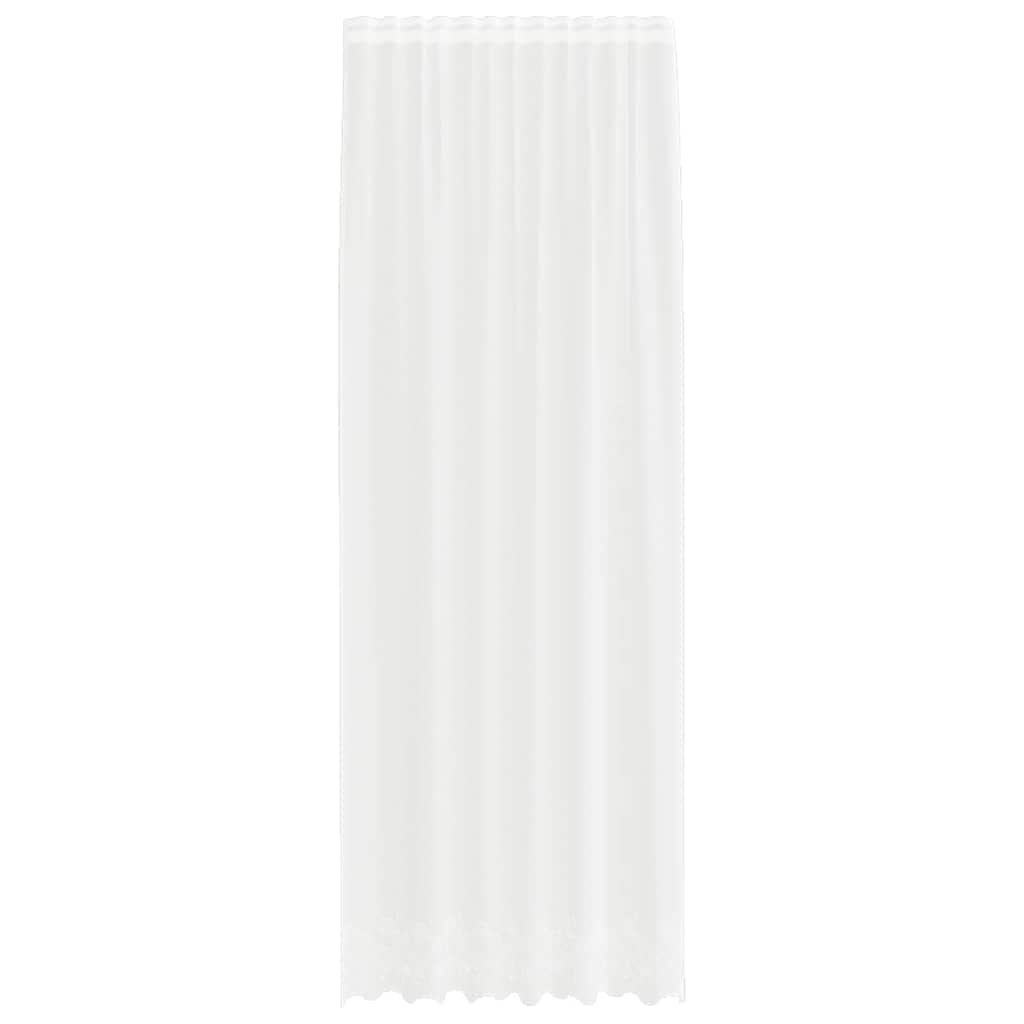 Tenda in Pizzo con tende Bianco 150x300cm Poliestere