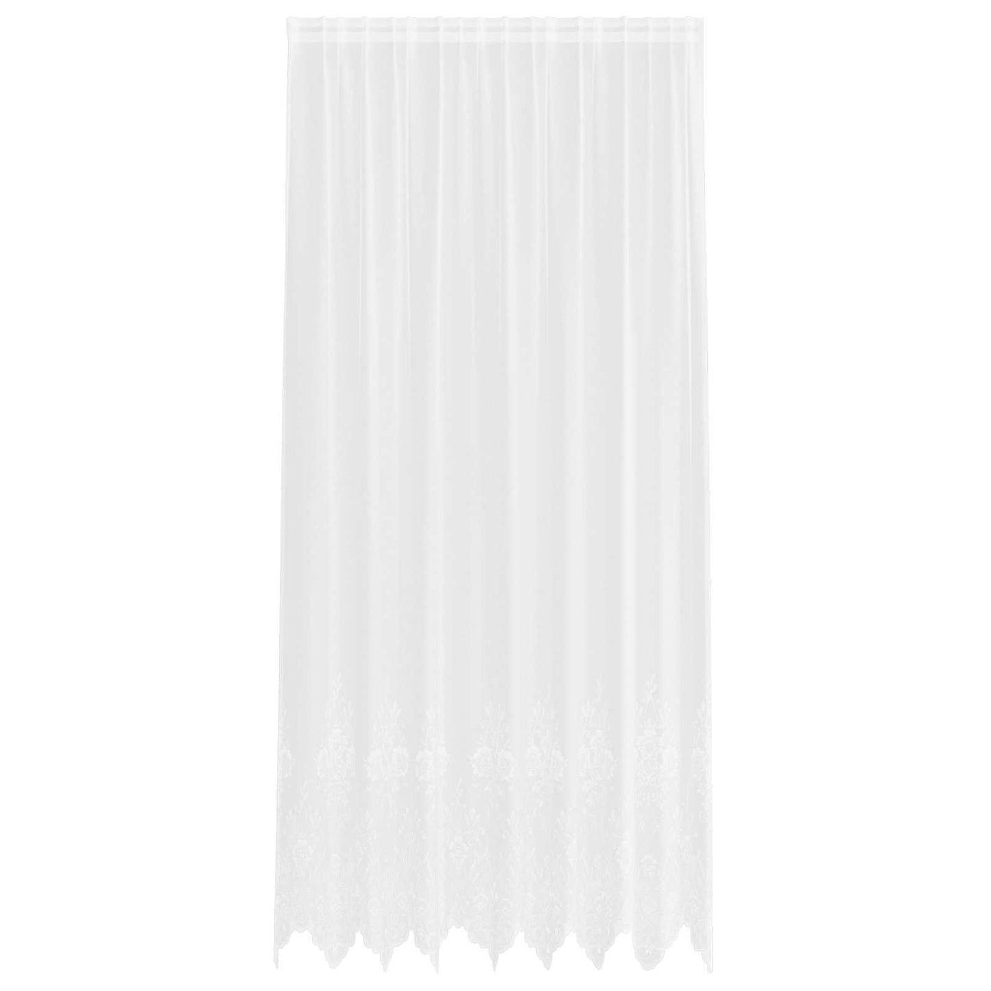 Tenda in Pizzo con tende Floreale Bianco 260x200cm Poliestere | homemem39