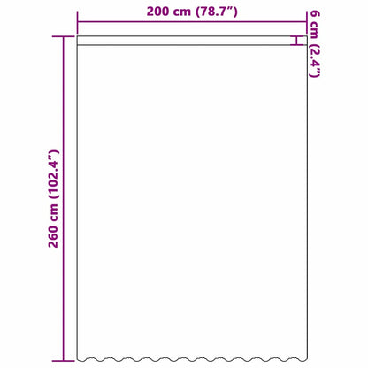 Tenda in Pizzo con tende Bianco 200x260cm Poliestere