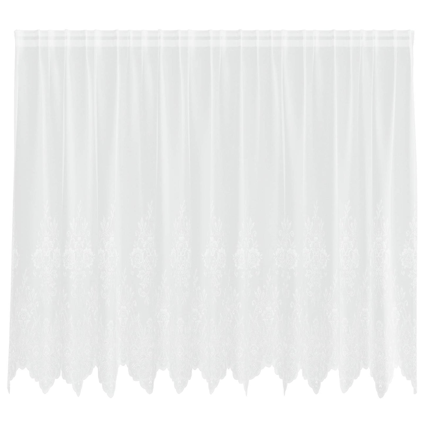 Tenda in Pizzo con tende Bianco 160 x 300 cm Poliestere | homemem39