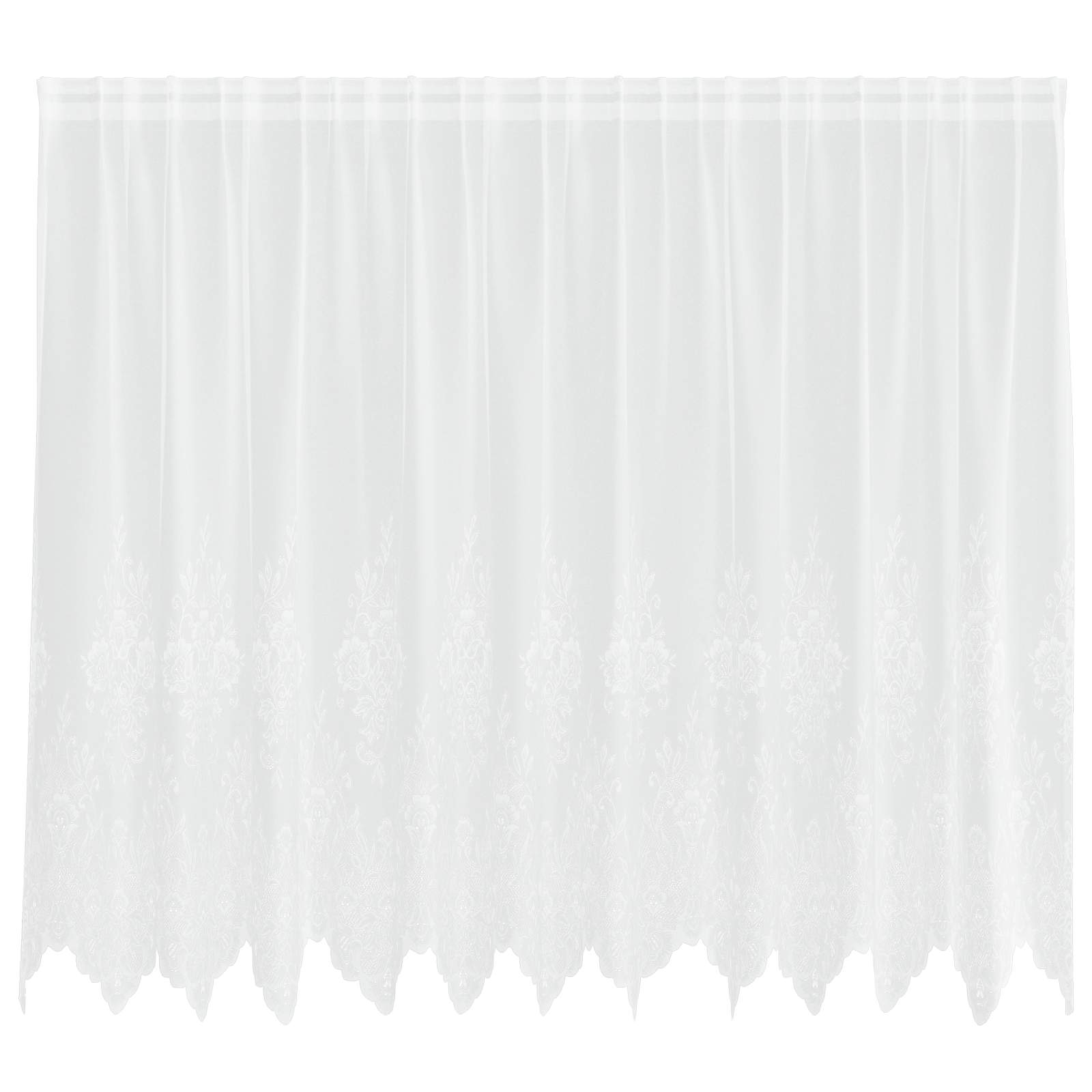 Tenda in Pizzo con tende Bianco 160 x 300 cm Poliestere | homemem39