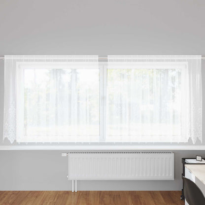 Tenda in Pizzo con tende Bianco 180 x 300 cm Poliestere | homemem39