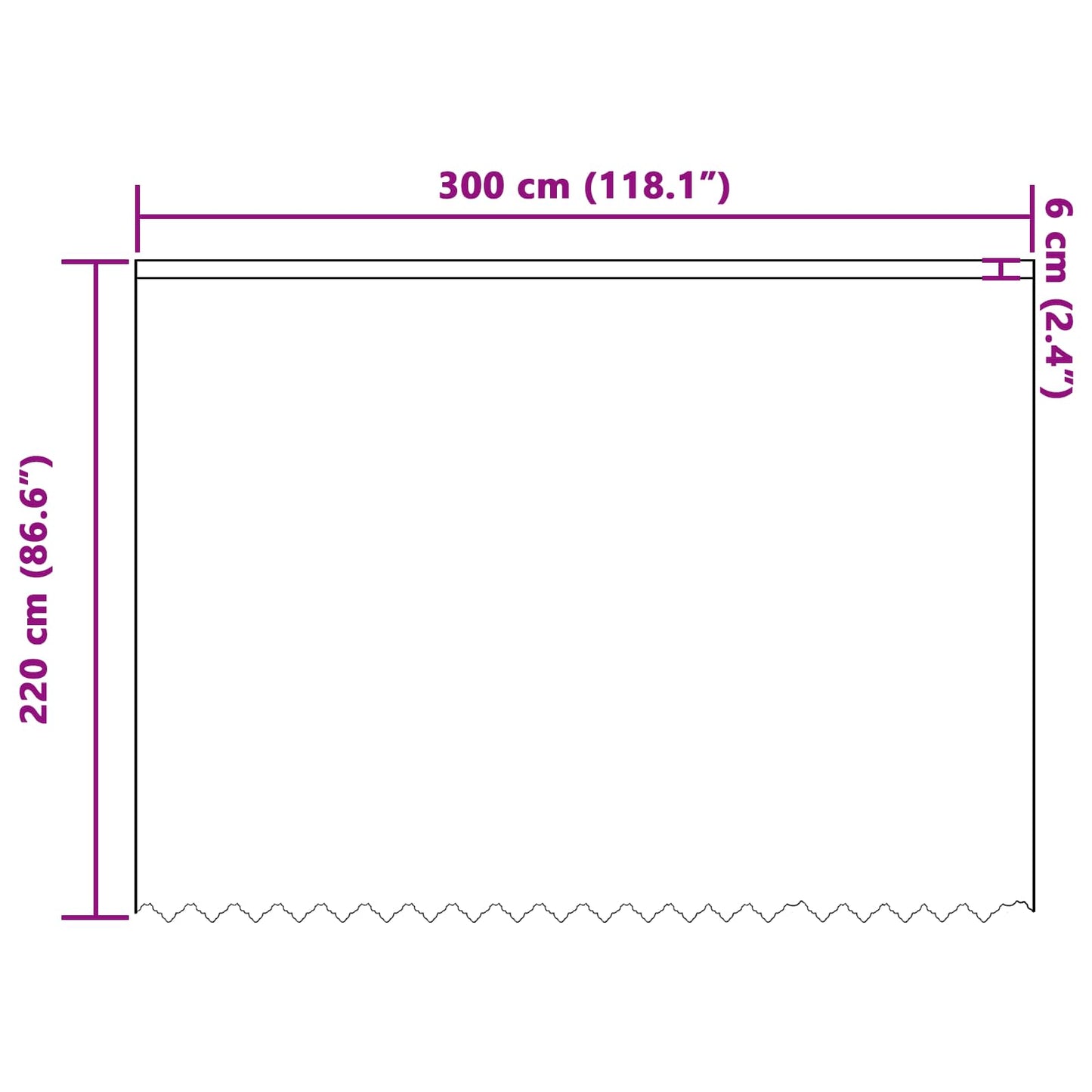 Tenda in Pizzo con tende Bianco 220 x 300 cm Poliestere | homemem39