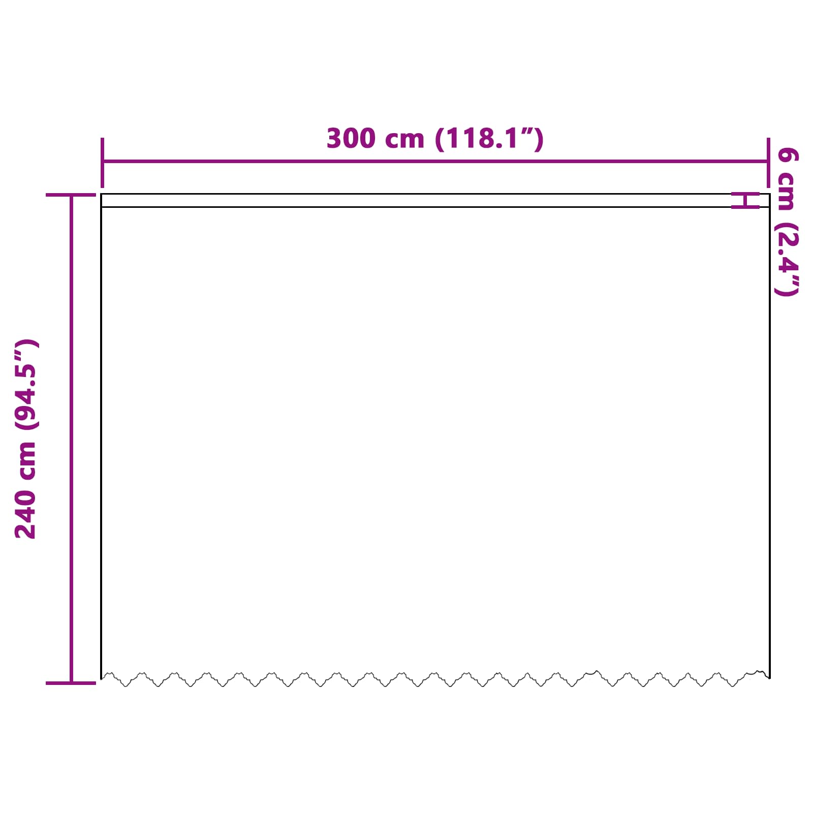 Tenda in Pizzo con tende Bianco 240 x 300 cm Poliestere | homemem39
