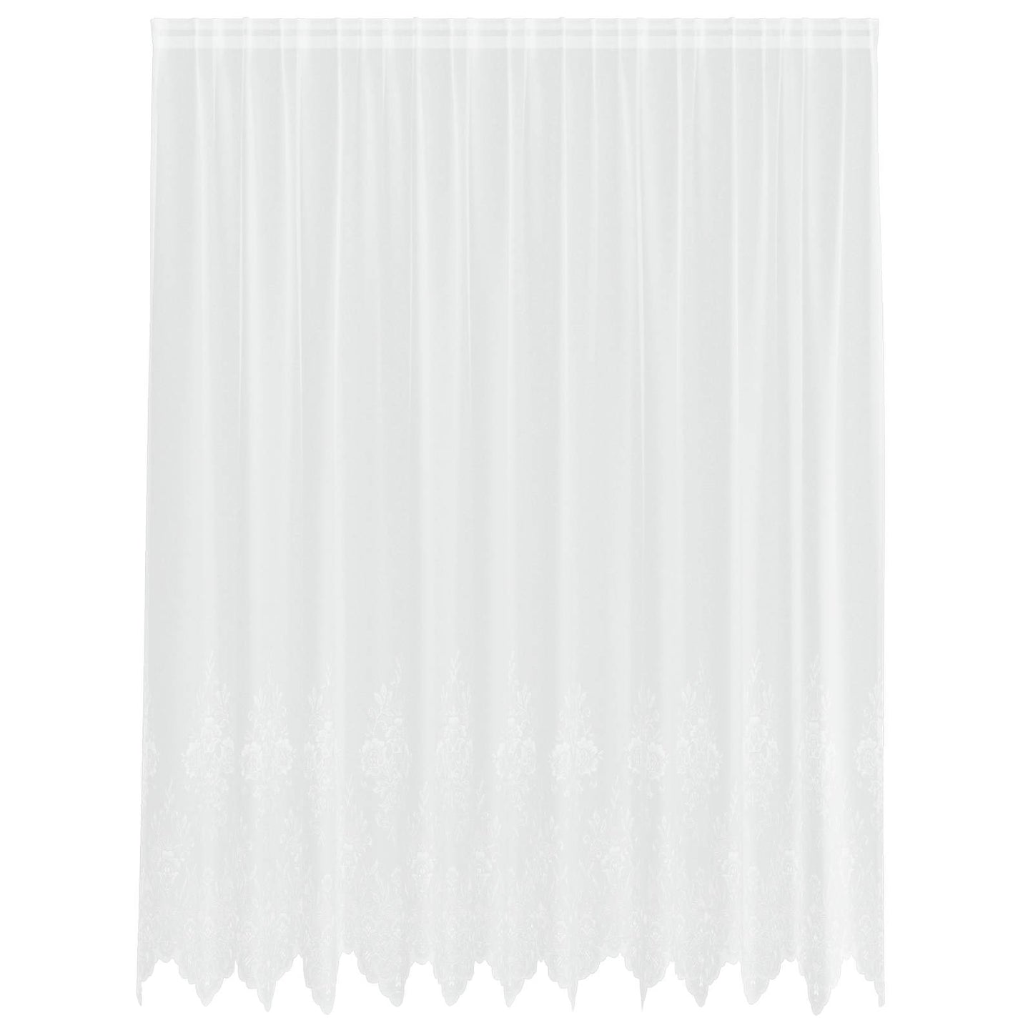 Tenda in Pizzo con tende Floreale Bianco 245x300cm Poliestere | homemem39
