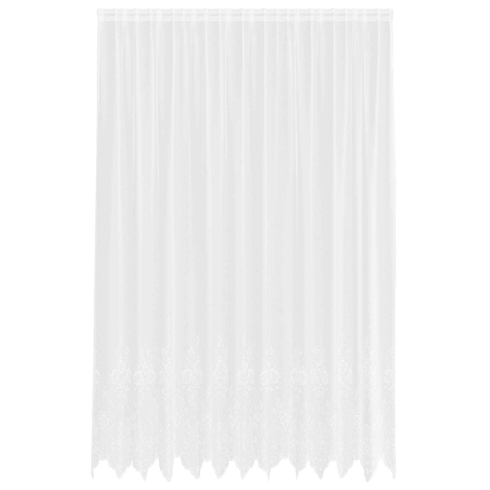 Tenda in Pizzo con tende Bianco 260 x 300 cm Poliestere | homemem39