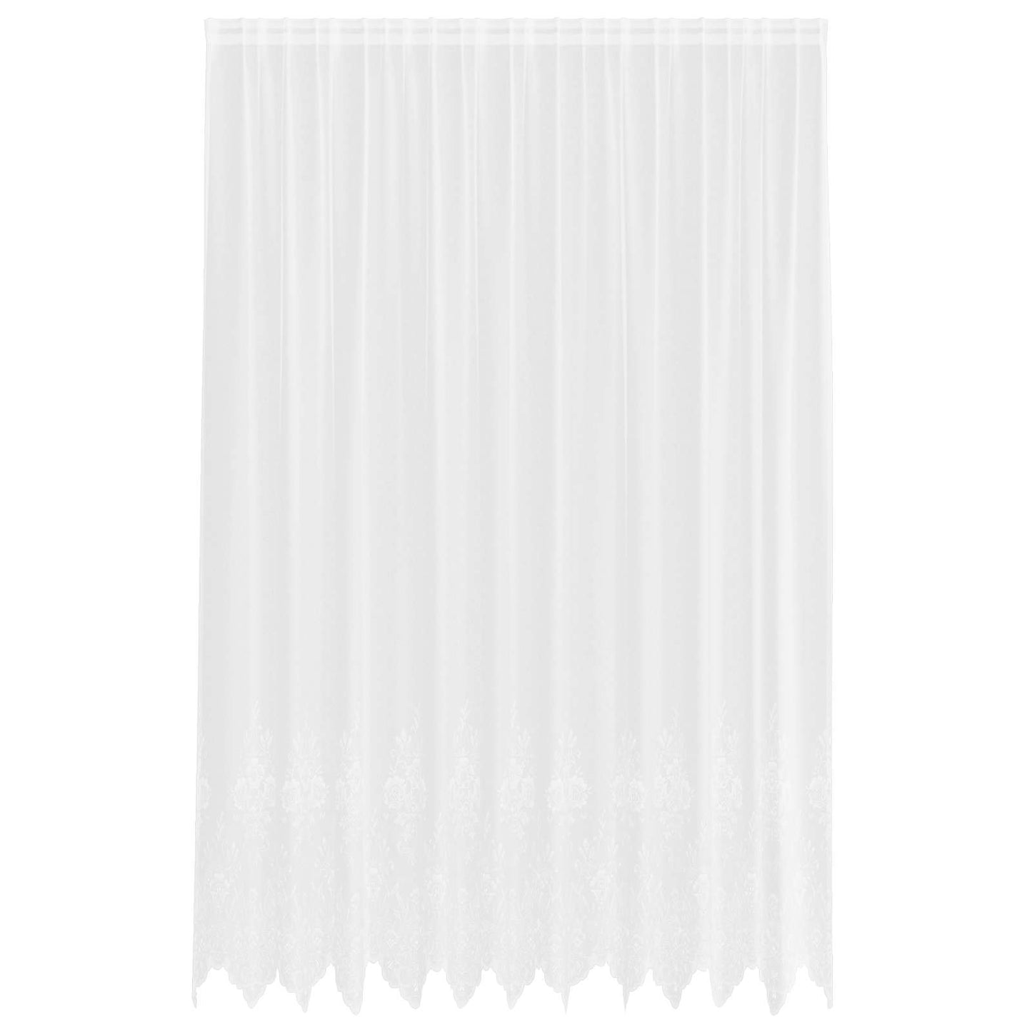 Tenda in Pizzo con tende Bianco 280 x 300 cm Poliestere | homemem39