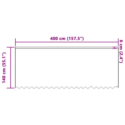Tenda in Pizzo con tende Bianco 140 x 400 cm Poliestere | homemem39