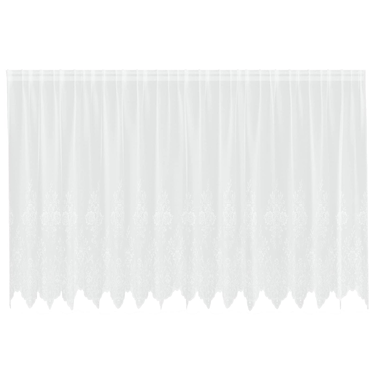 Tenda in Pizzo con tende Bianco 160 x 400 cm Poliestere | homemem39