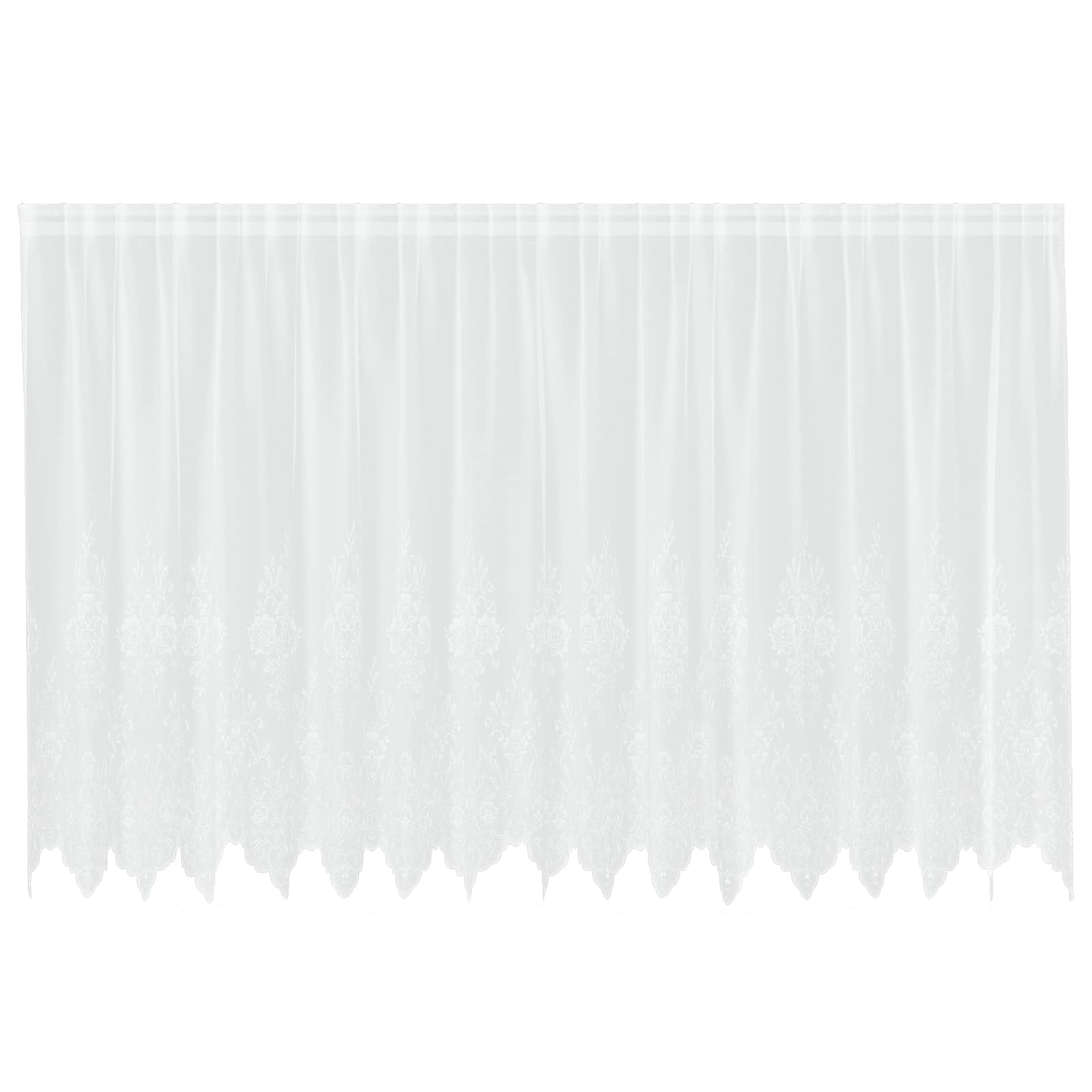 Tenda in Pizzo con tende Bianco 160 x 400 cm Poliestere | homemem39