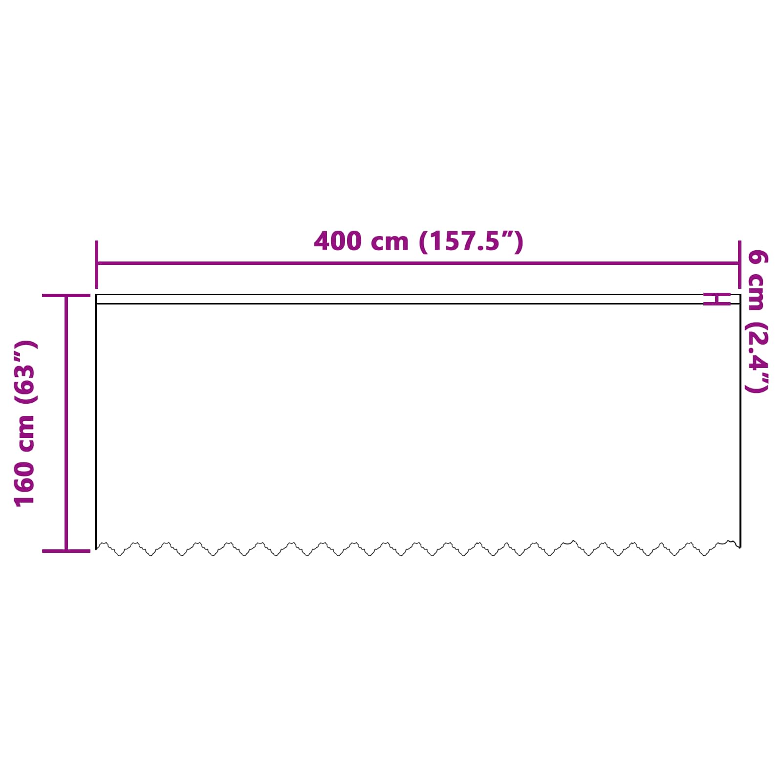 Tenda in Pizzo con tende Bianco 160 x 400 cm Poliestere | homemem39
