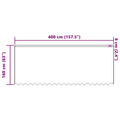 Tenda in Pizzo con tende Bianco 160 x 400 cm Poliestere | homemem39
