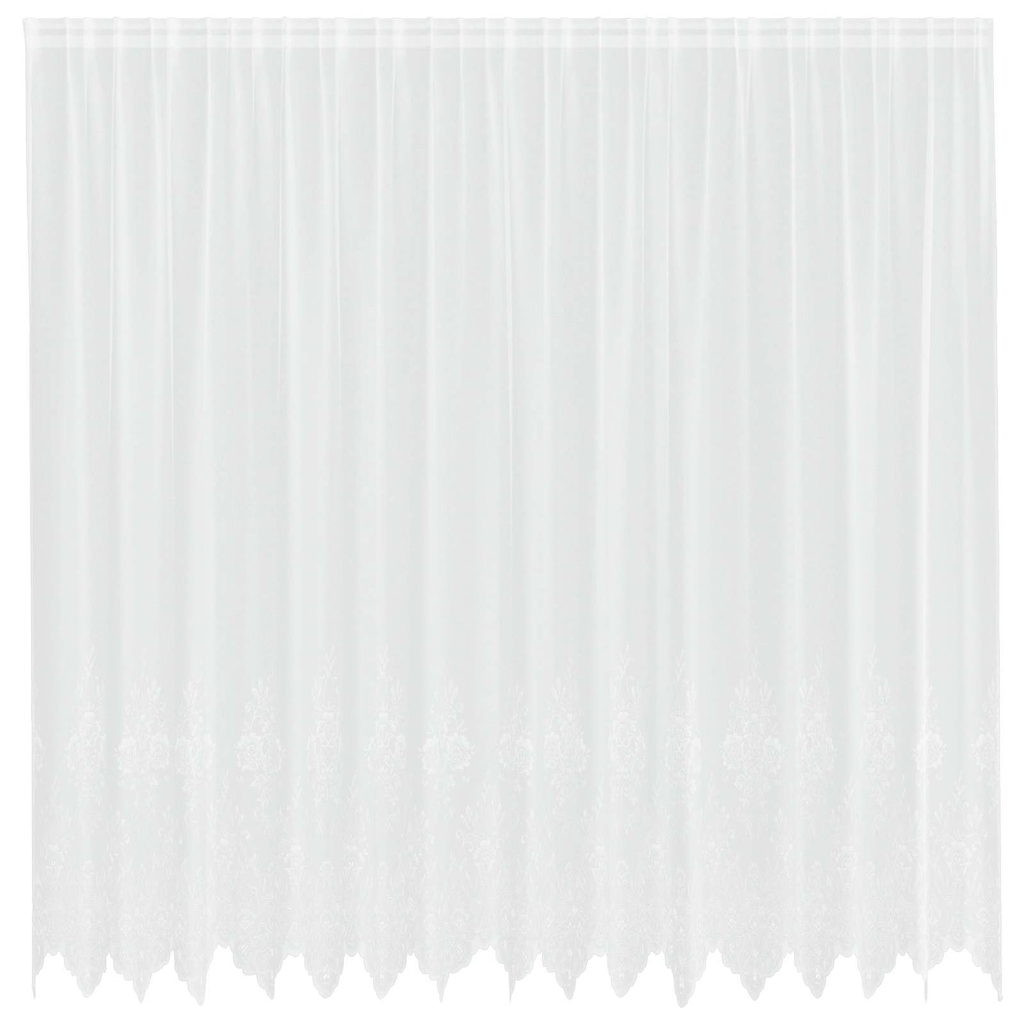 Tenda in Pizzo con tende Bianco 220 x 400 cm Poliestere | homemem39