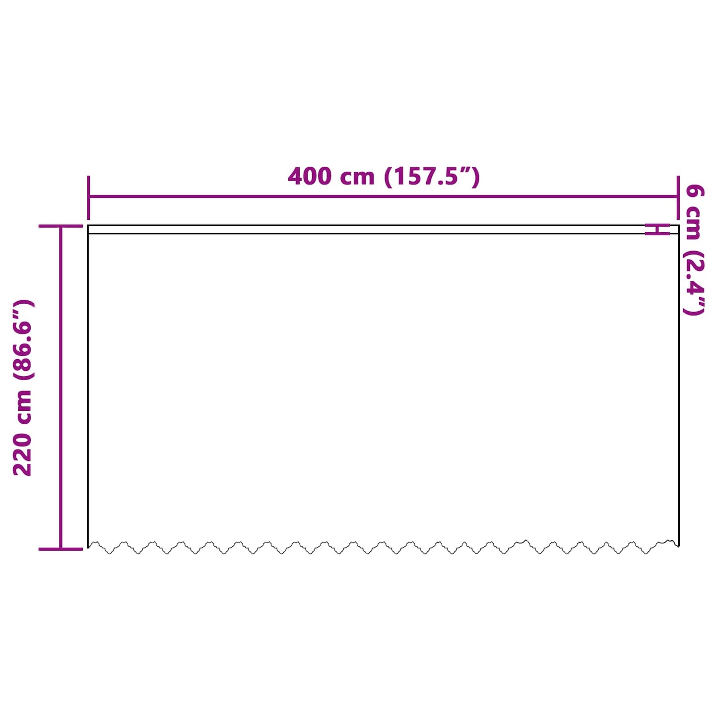 Tenda in Pizzo con tende Bianco 220 x 400 cm Poliestere | homemem39