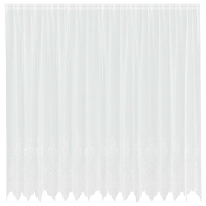 Tenda in Pizzo con tende Bianco 245 x 400 cm Poliestere | homemem39