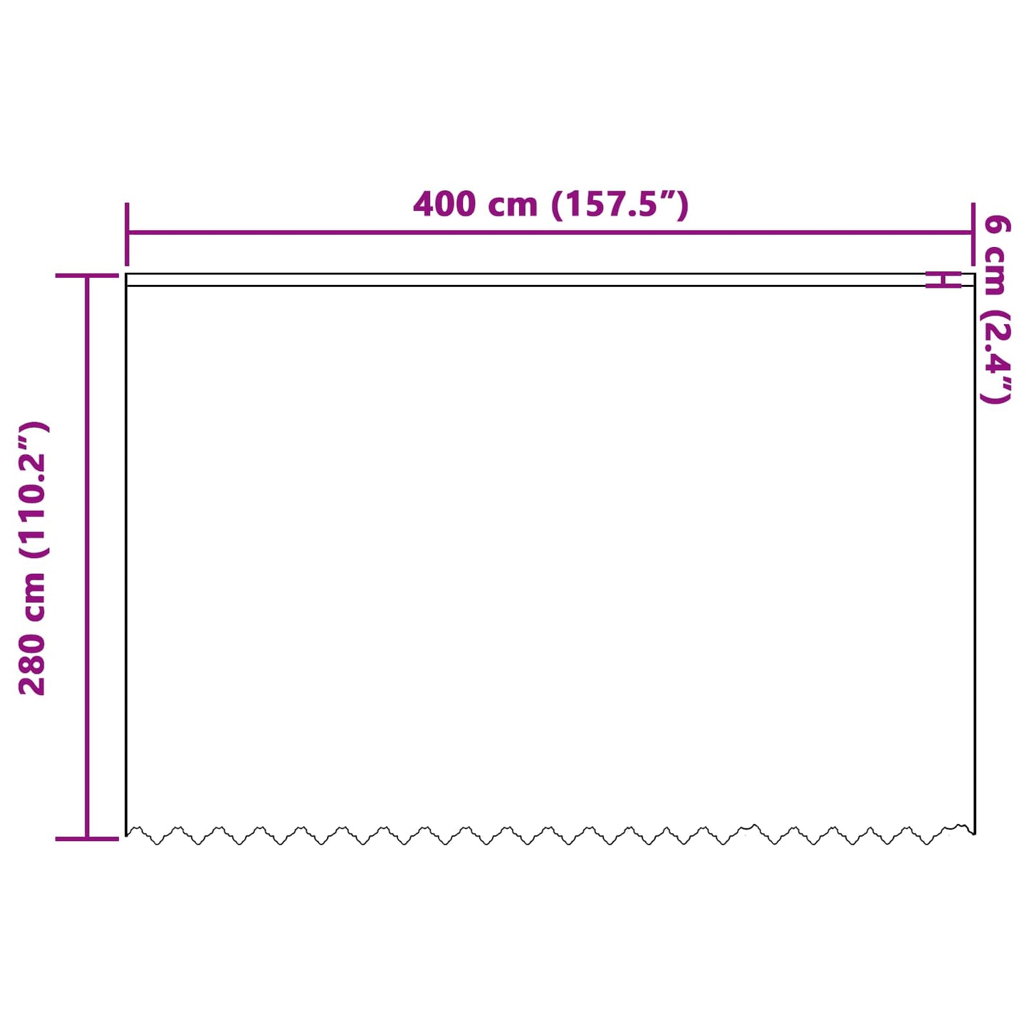 Tenda in Pizzo con tende Bianco 280 x 400 cm Poliestere | homemem39