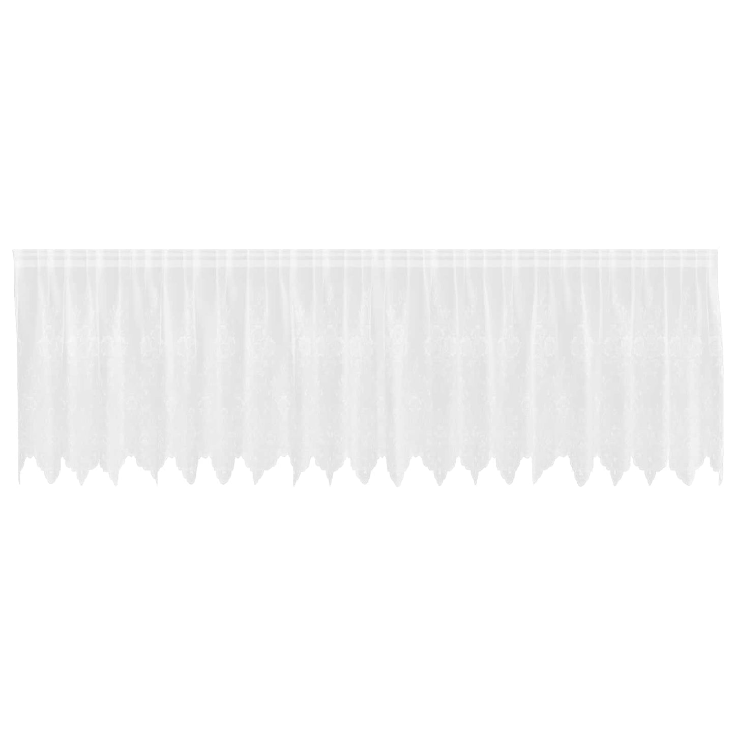 Tenda in Pizzo con tende Bianco 100 x 500 cm Poliestere | homemem39