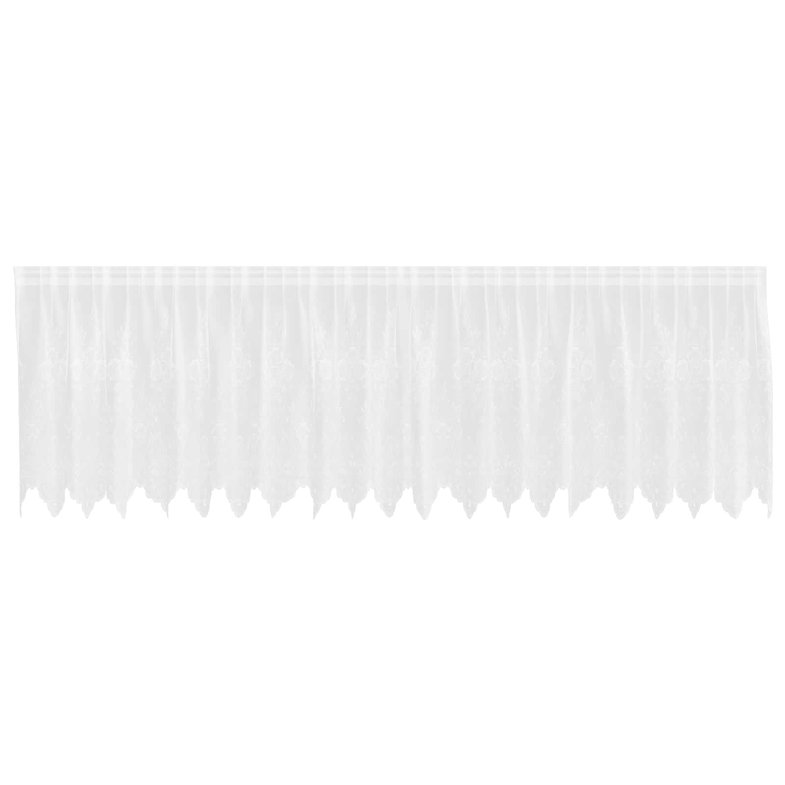 Tenda in Pizzo con tende Bianco 100 x 500 cm Poliestere | homemem39