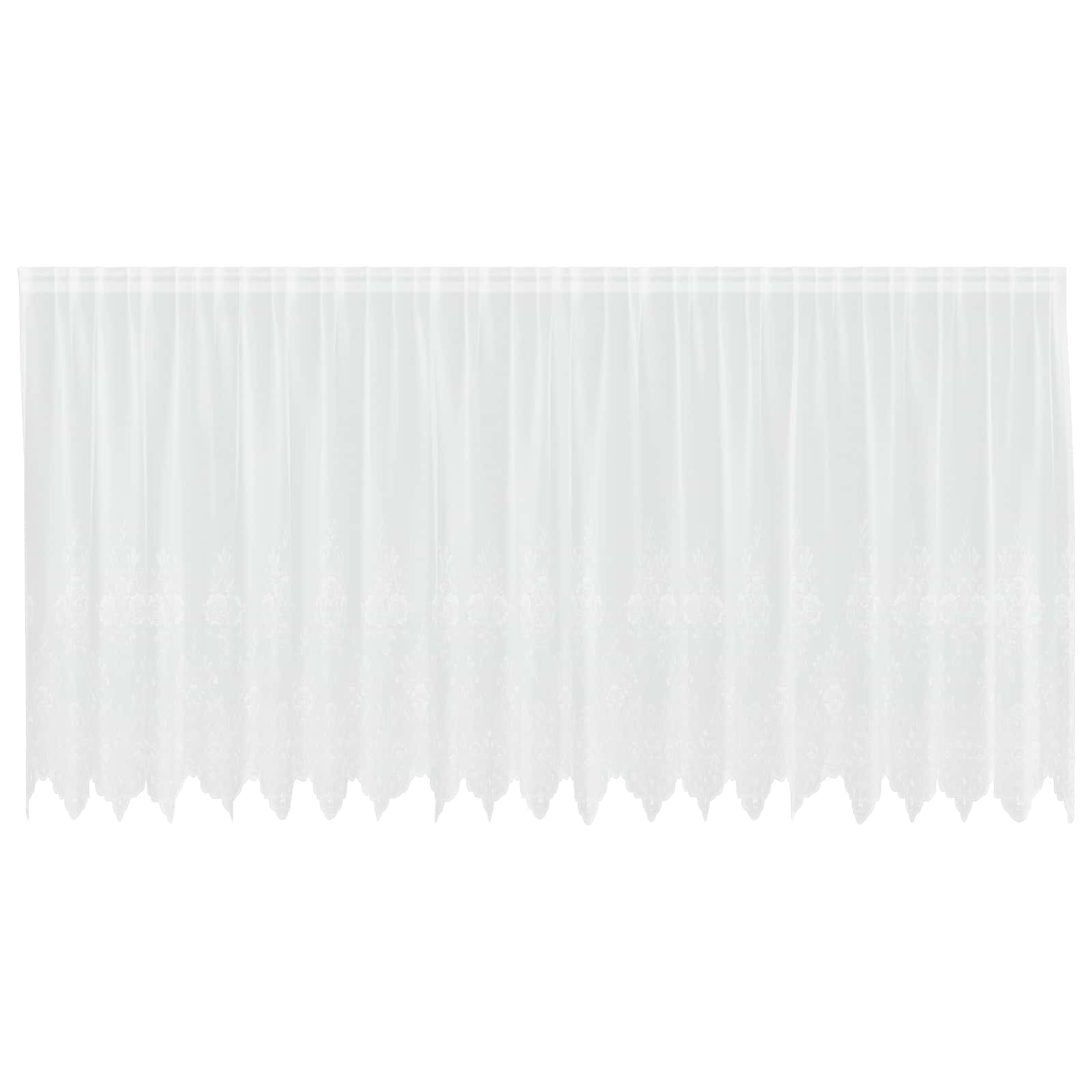 Tenda in Pizzo con tende Bianco 180 x 500 cm Poliestere | homemem39