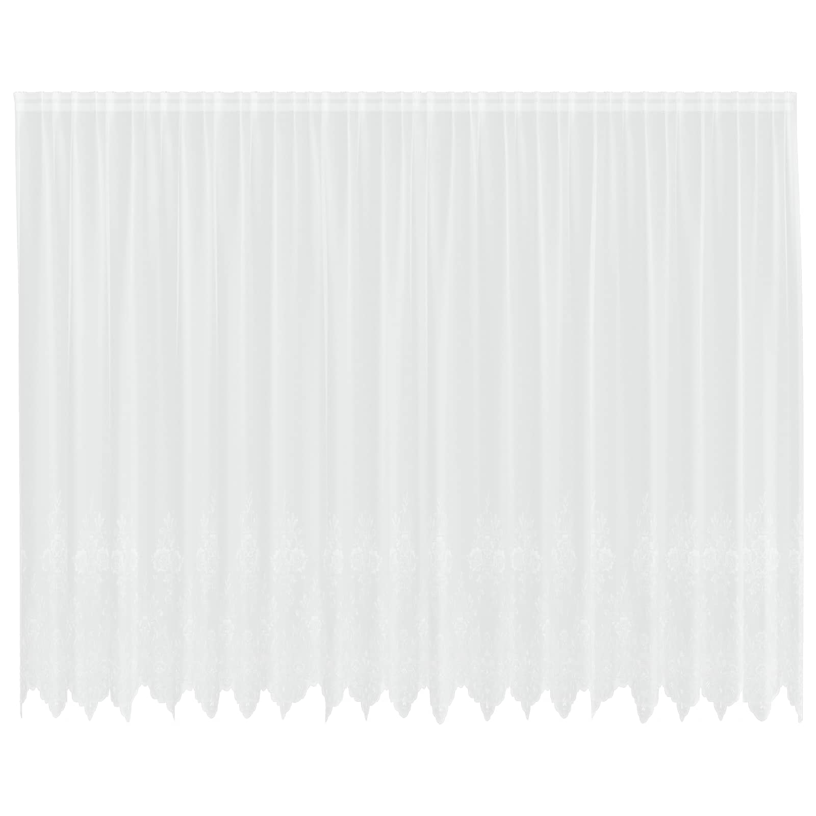 Tenda in Pizzo con tende Bianco 220 x 500 cm Poliestere | homemem39