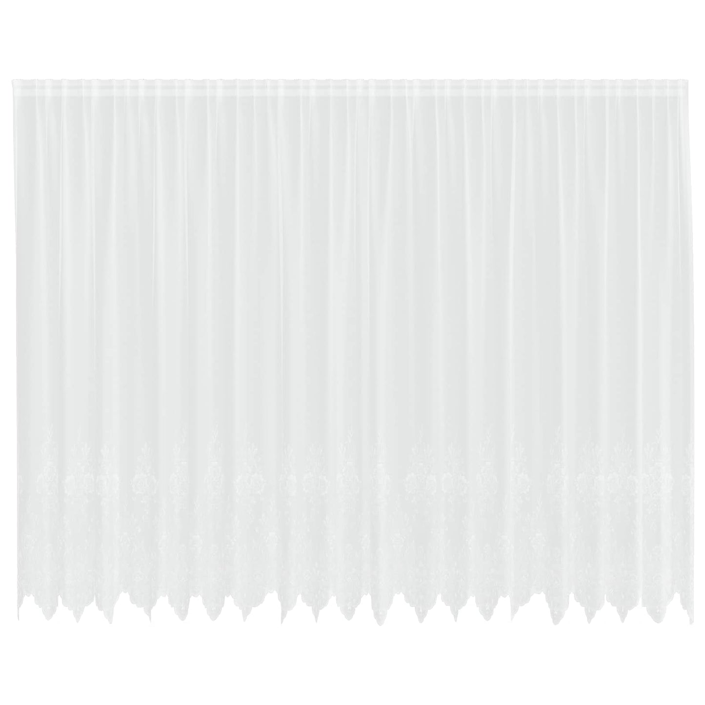 Tenda in Pizzo con tende Bianco 240 x 500 cm Poliestere | homemem39