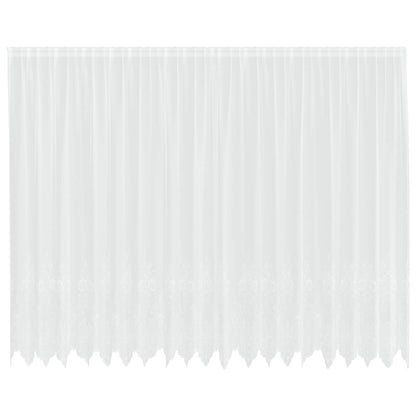 Tenda in Pizzo con tende Bianco 245 x 500 cm Poliestere | homemem39