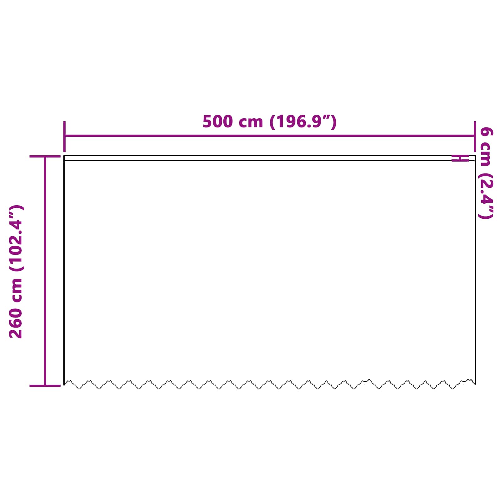 Tenda in Pizzo con tende Bianco 260 x 500 cm Poliestere | homemem39